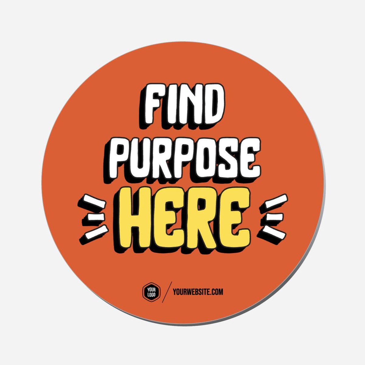 Find Purpose Here - Circle Shape Preview
