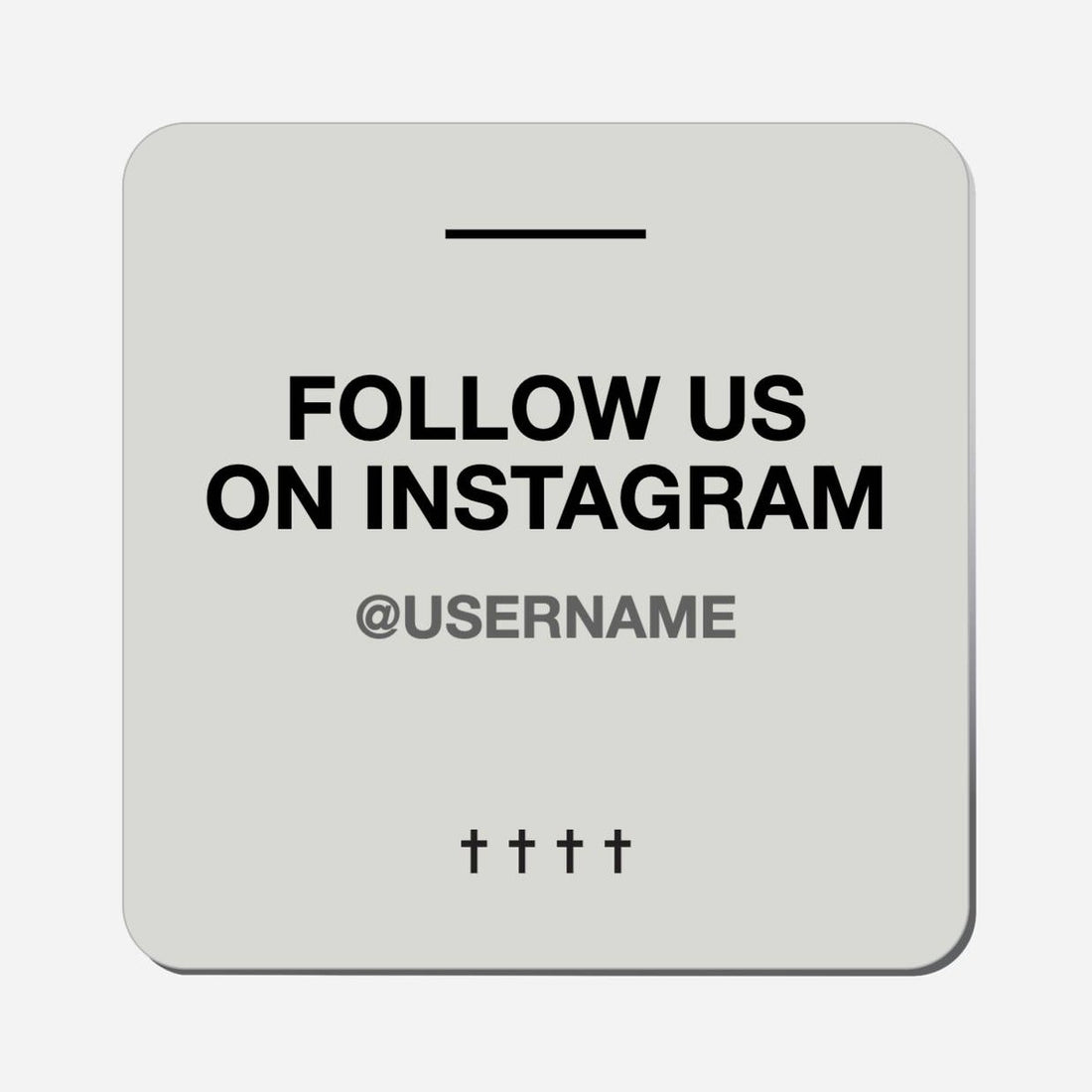 Follow Us On Instagram - Classic Shape Preview