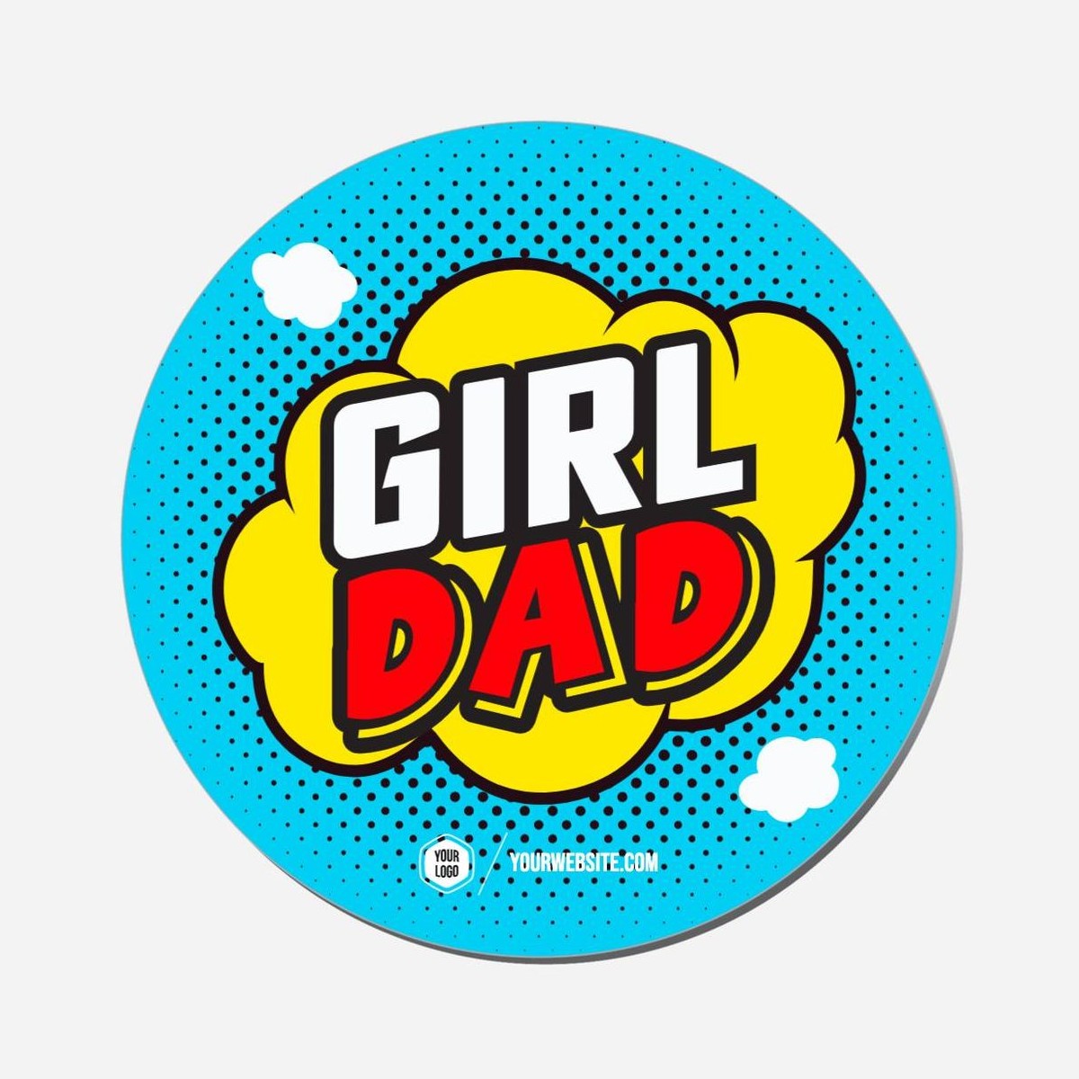 Girl Dad - Circle Shape