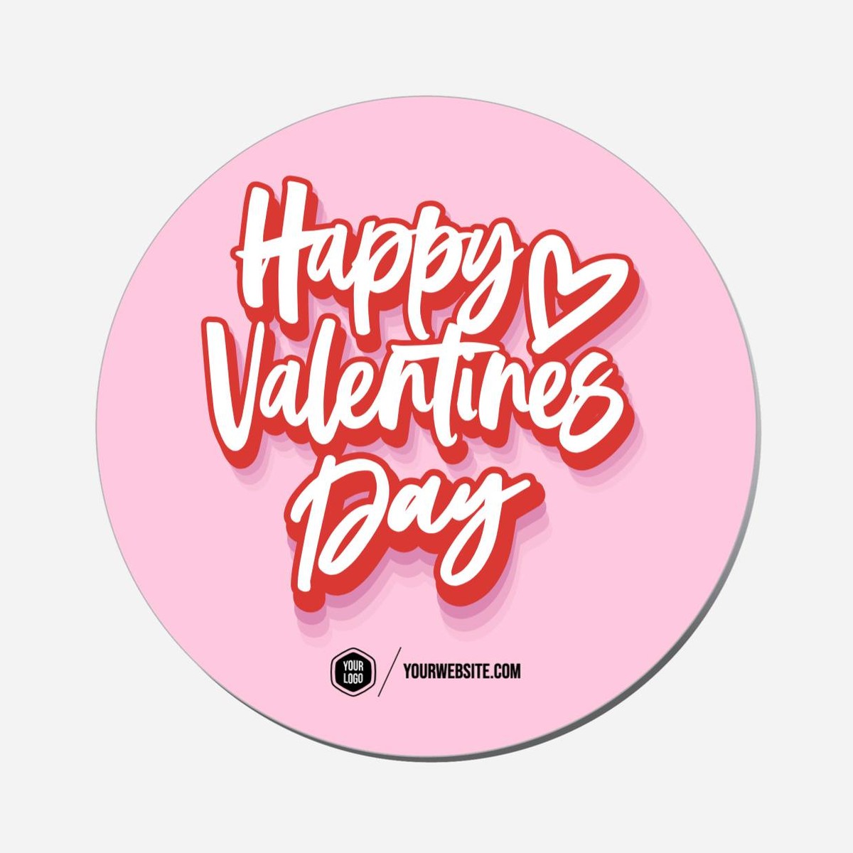 Happy Valentines Day - Circle Shape Preview