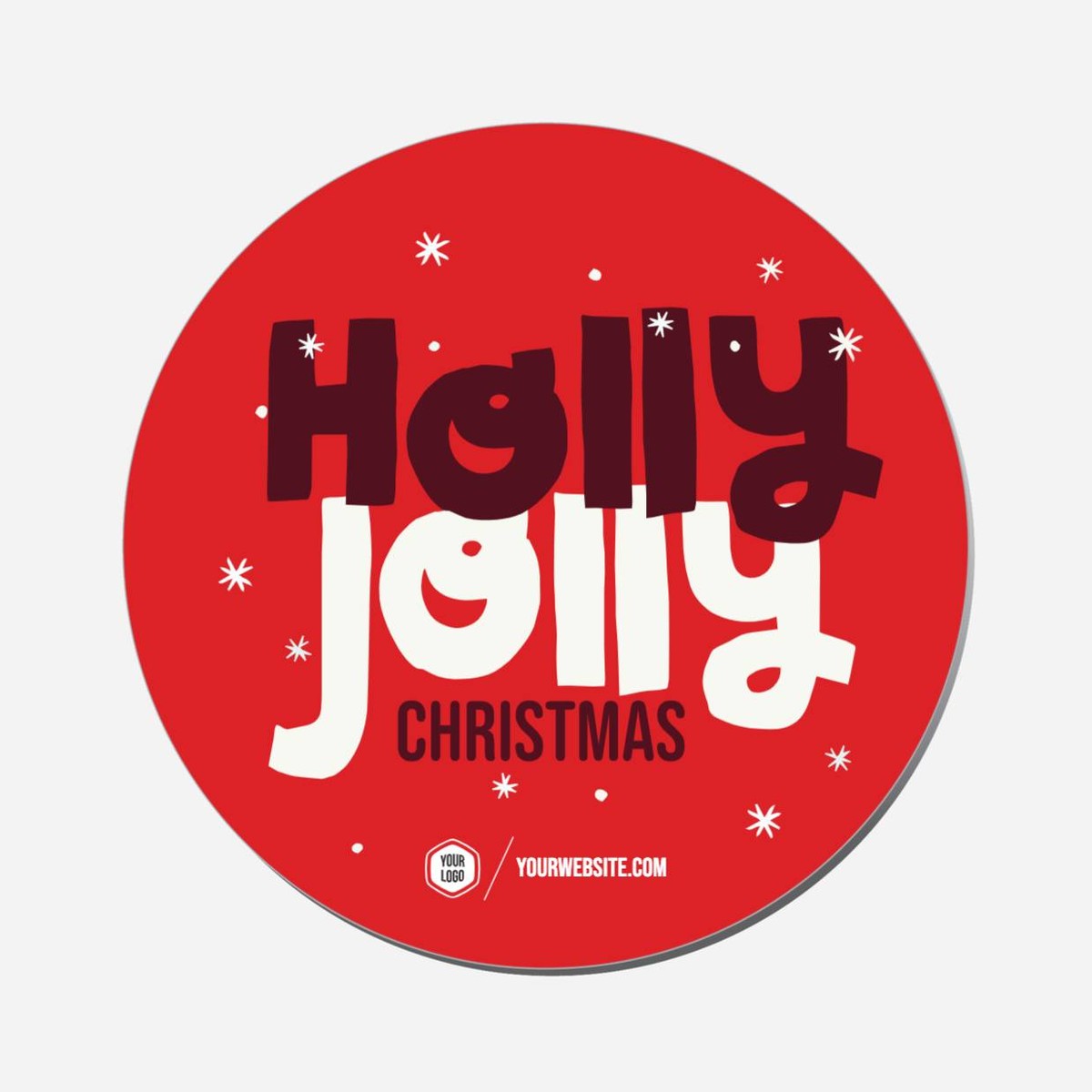 Holly Jolly Christmas - Circle Shape Preview