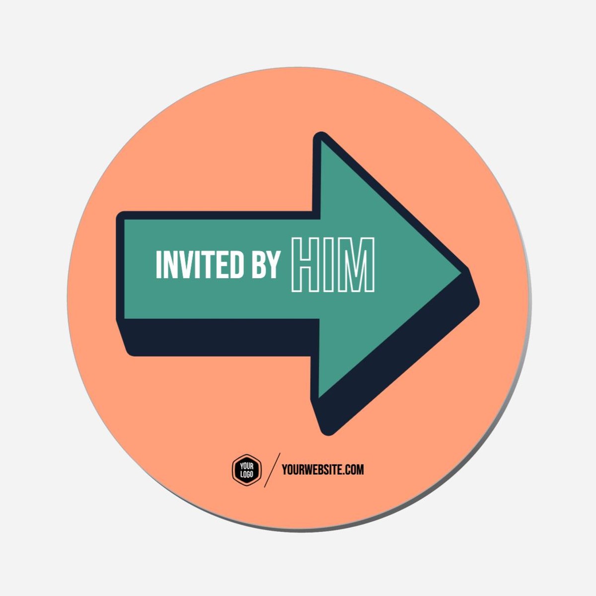 Invited By Him (Right) - Circle Shape Preview