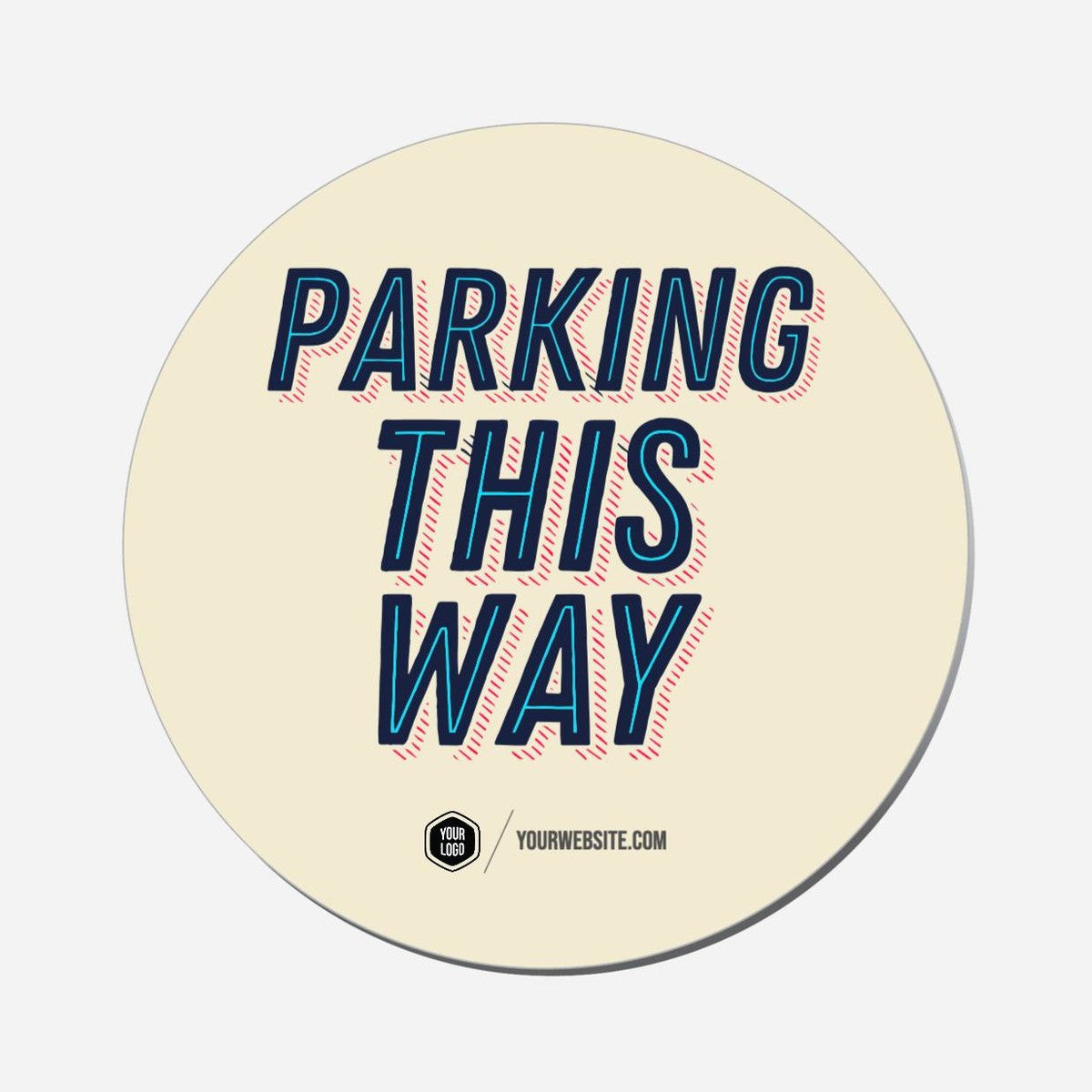Parking This Way - Circle Shape Preview