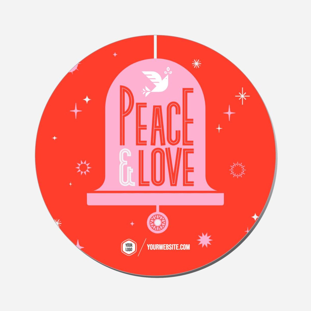 Peace & Love - Circle Shape Preview
