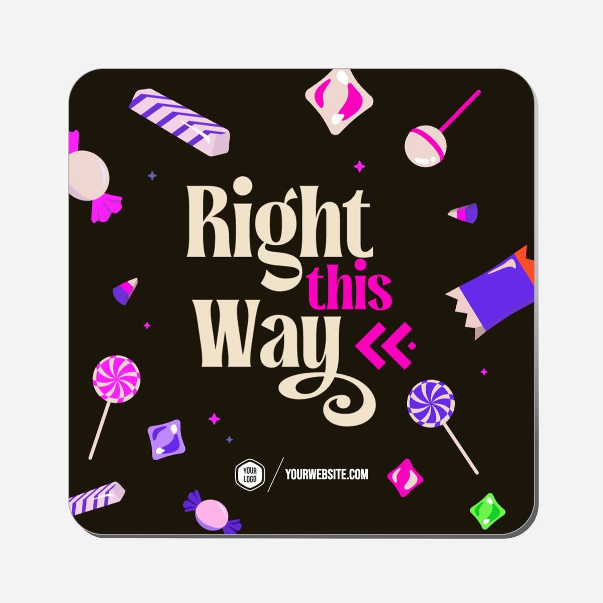 Right This Way (Left Arrows) - Classic Shape Preview