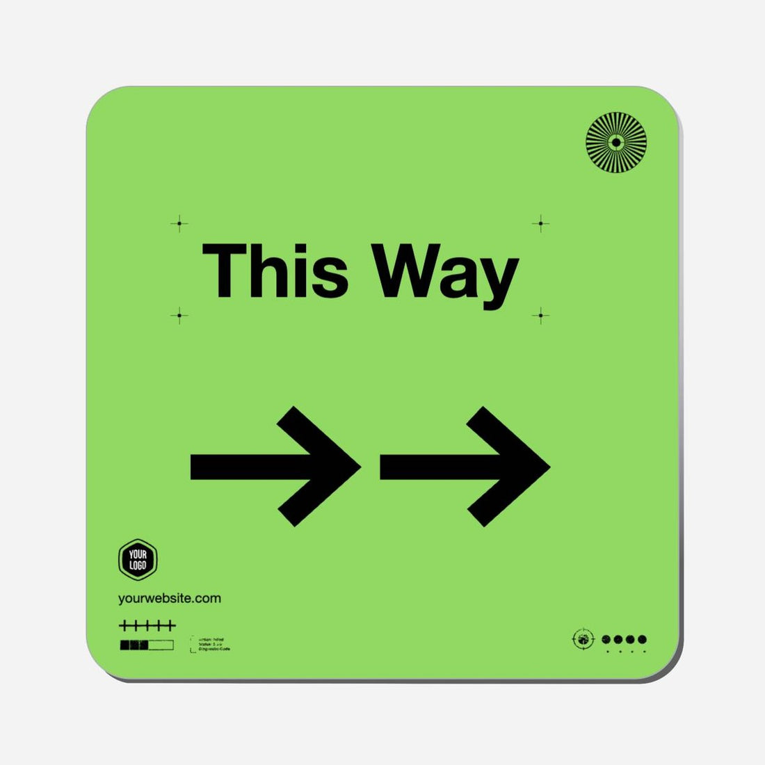 This Way (Right Arrows) - Classic Shape Preview