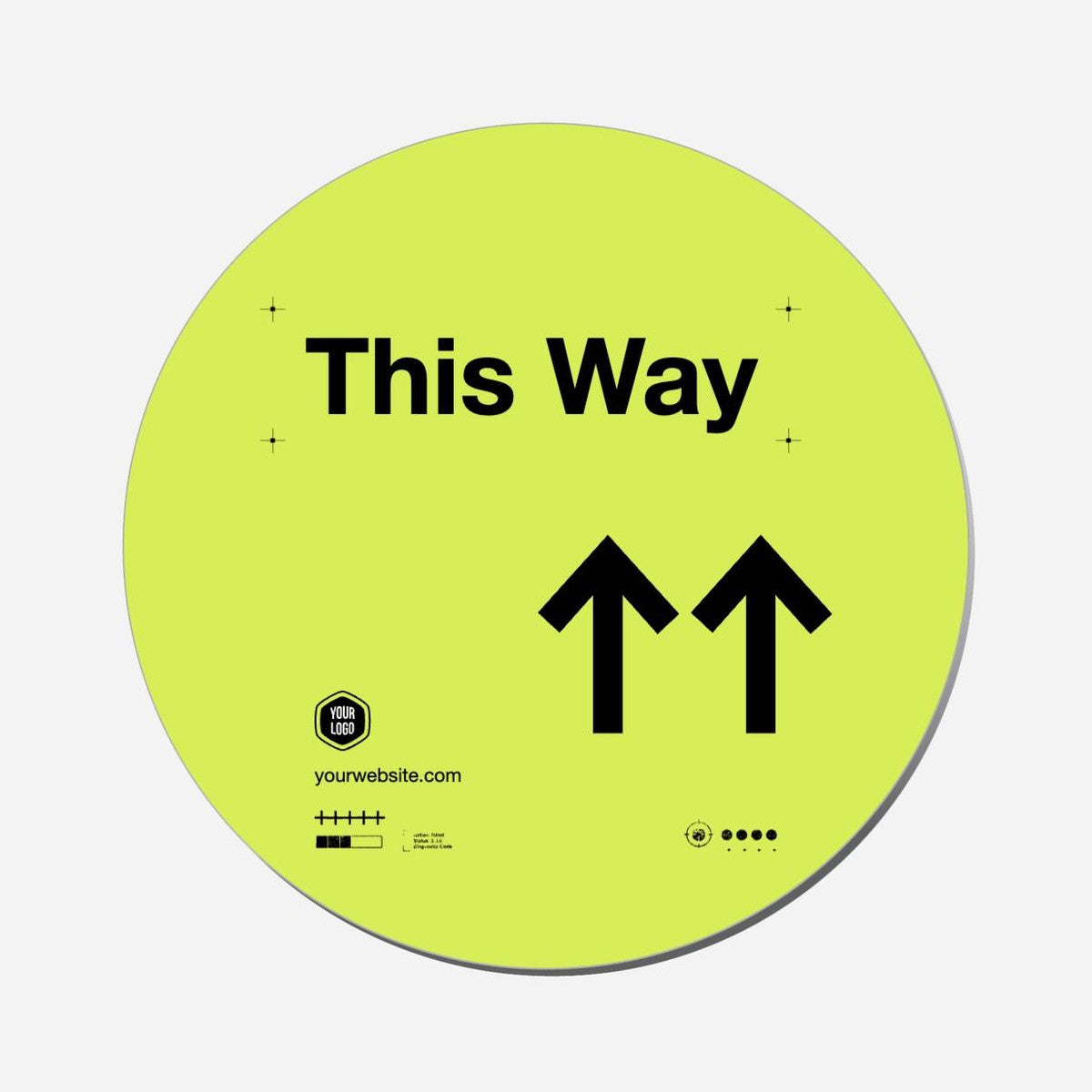 This Way (Up Arrows) - Circle Shape Preview