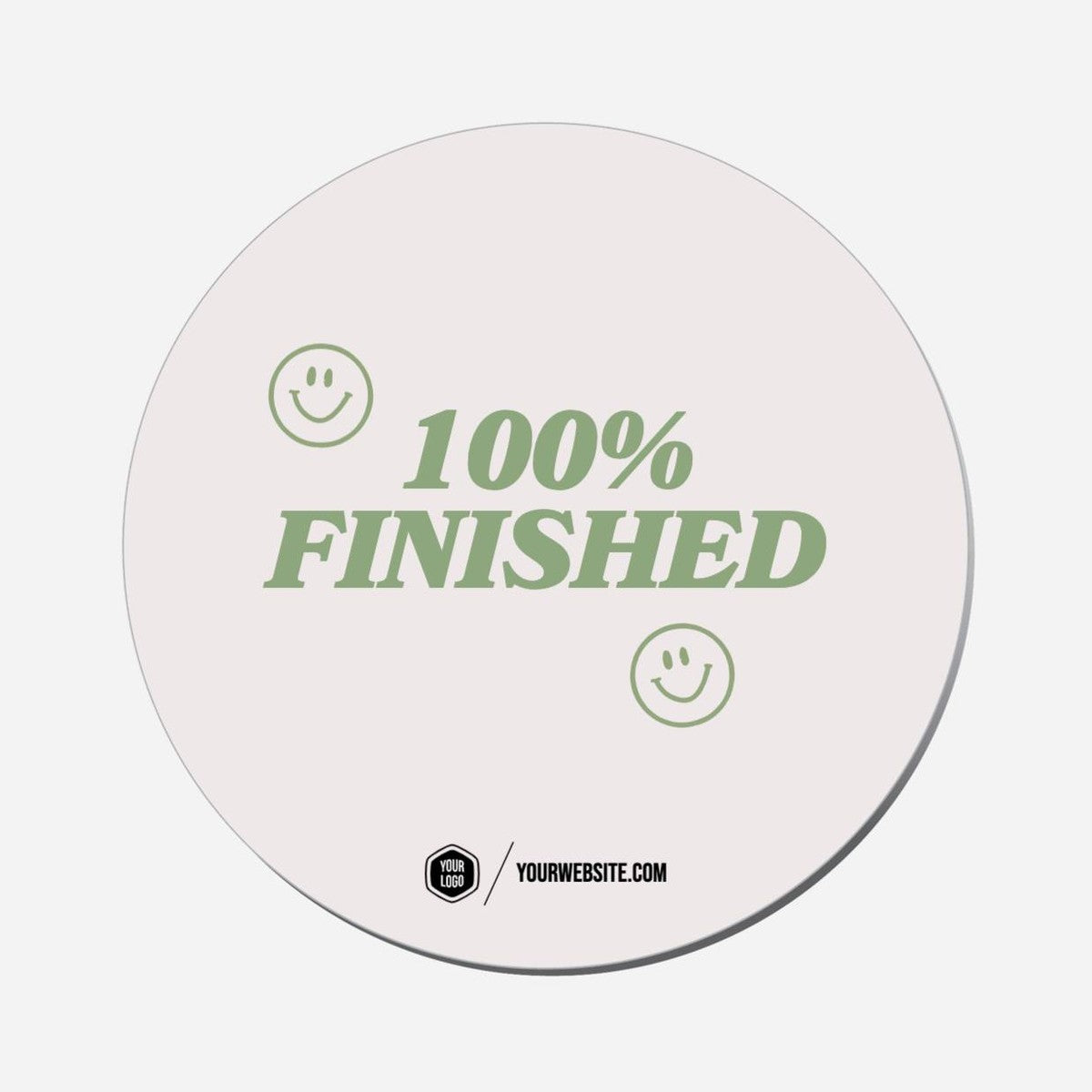 100% Finished - Circle Shape Preview