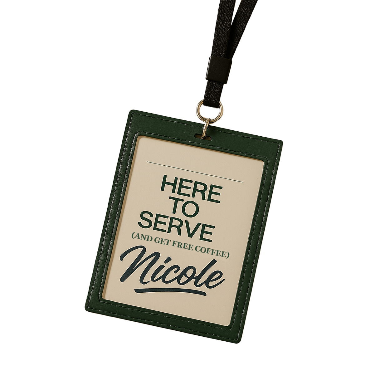 Premium Leather ID Badge Holder