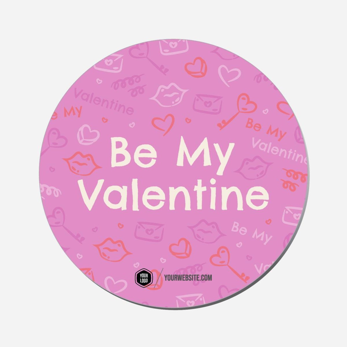Be My Valentine - Circle Shape Preview