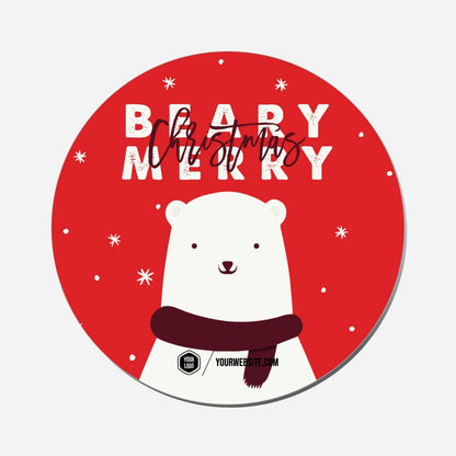 Beary Merry Christmas - Circle Shape Preview