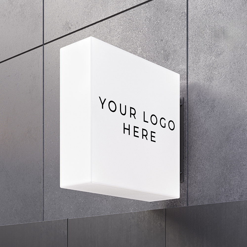 Square Acrylic LED Light Box – Custom Business Sign Display – Popsigns ...
