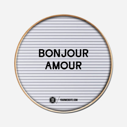 Bonjour Amour - Circle Shape Preview