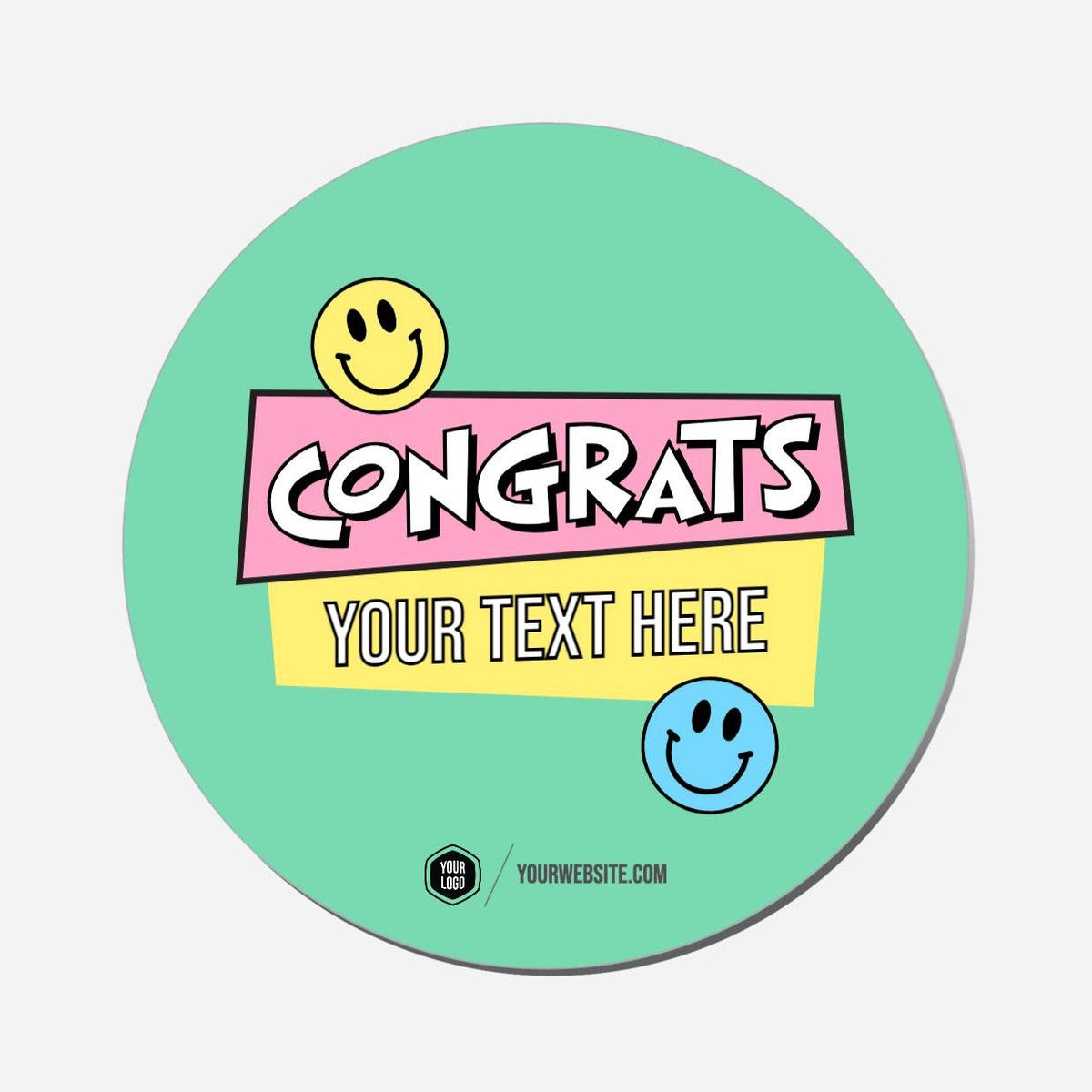 Congrats (Your Text Here) - Circle Shape Preview