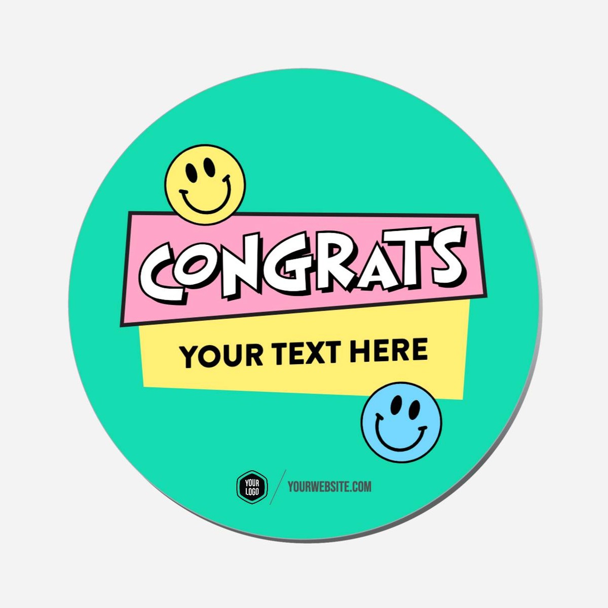 Congrats (Your Text Here) - Circle Shape Preview
