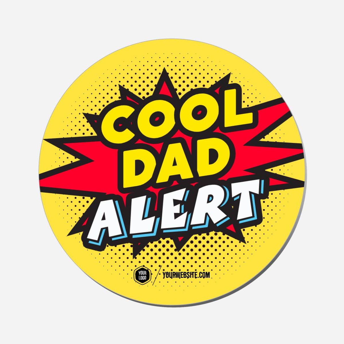 Cool Dad Alert - Circle Shape Preview