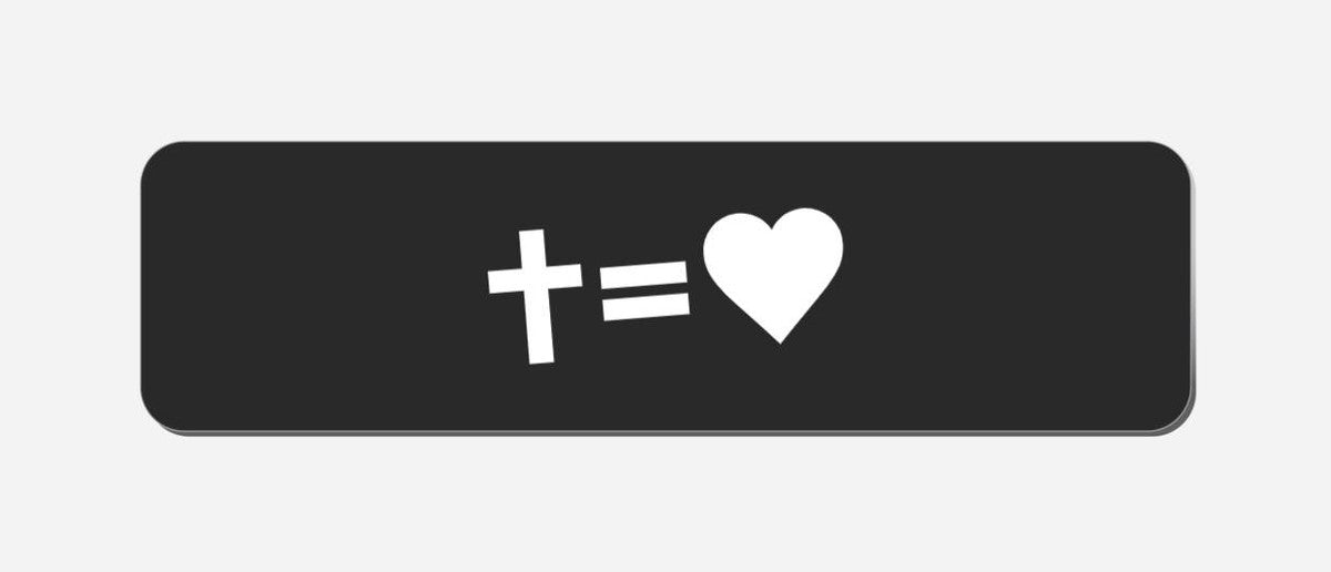 Cross Equals Love - Classic Shape Preview