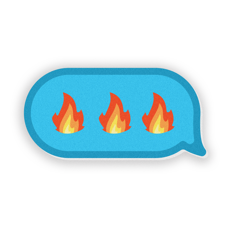 Fire Chat Bubbles