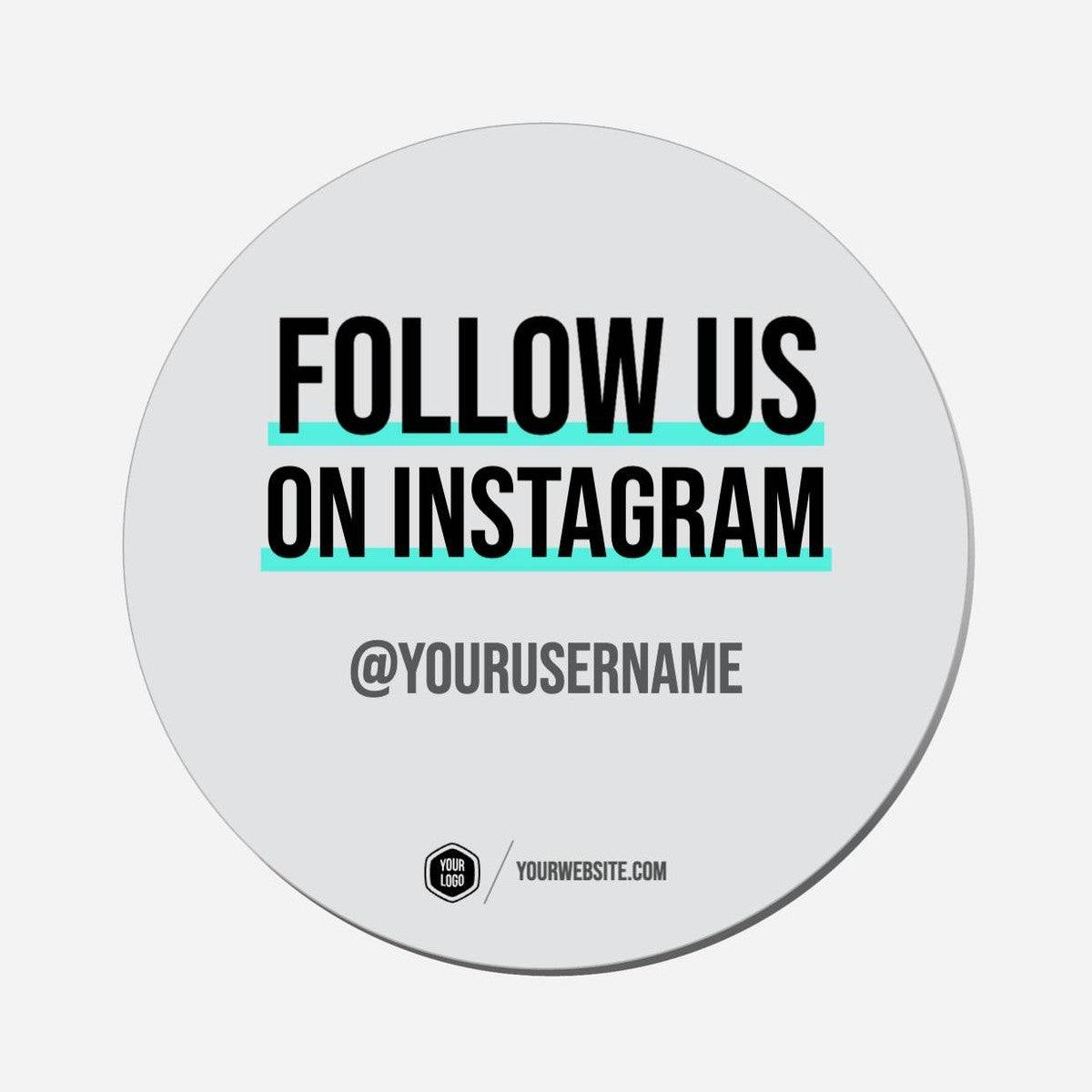 Follow Us On Instagram - Circle Shape Preview