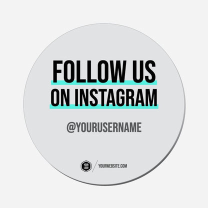 Follow Us On Instagram - Circle Shape Preview