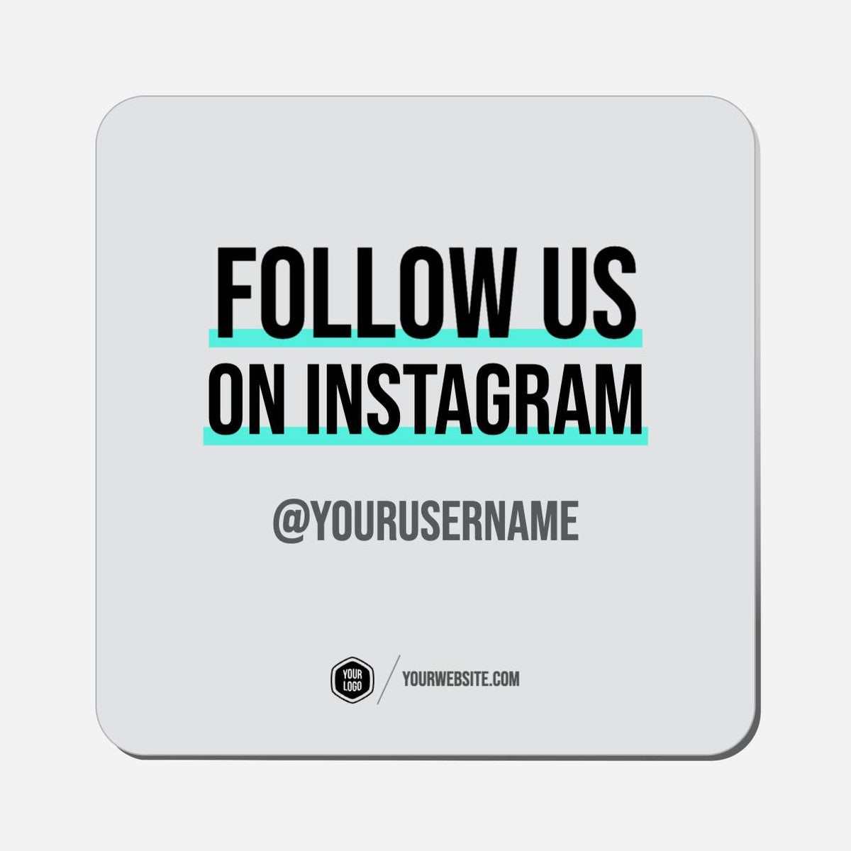 Follow Us On Instagram - Classic Shape Preview