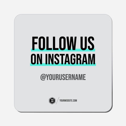 Follow Us On Instagram - Classic Shape Preview