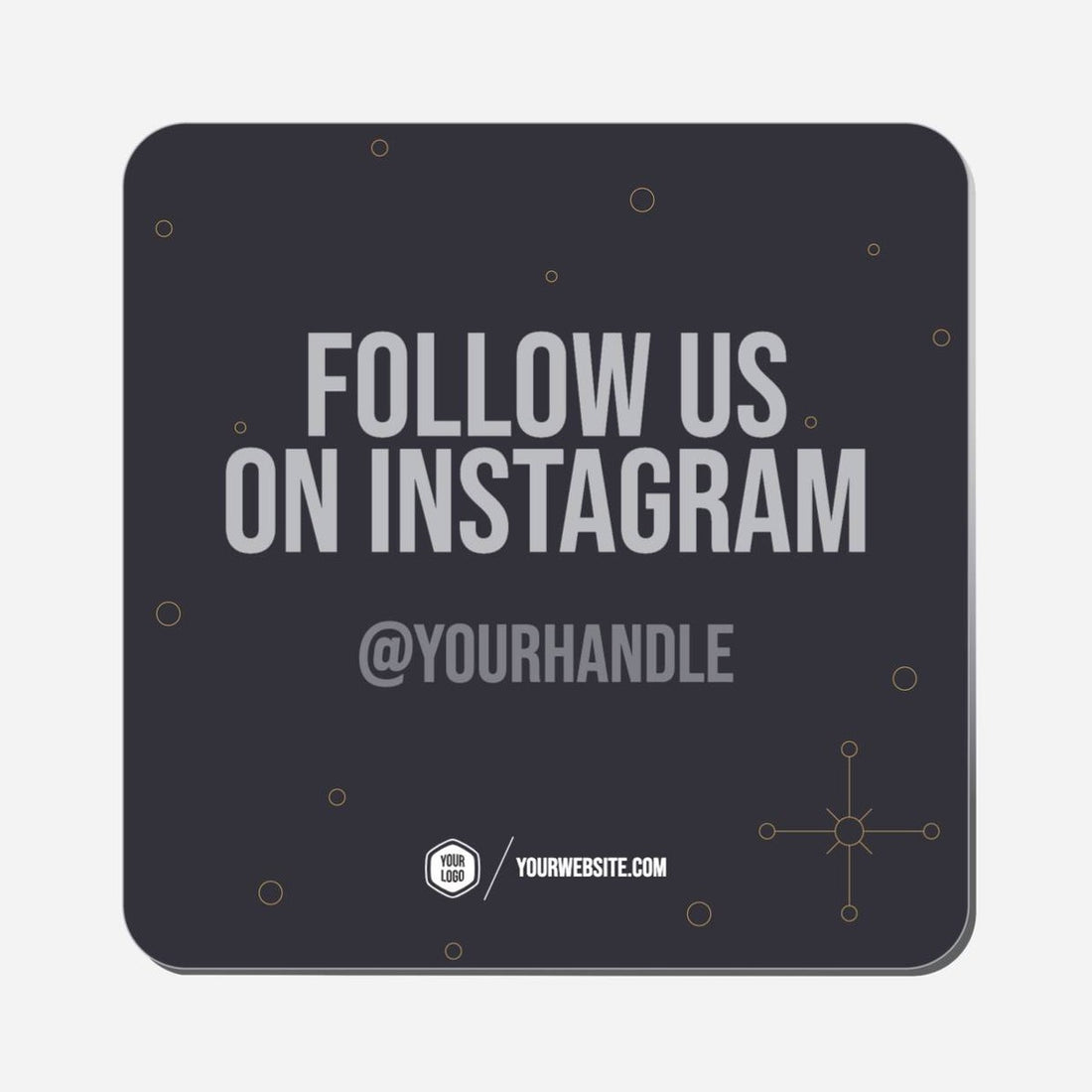 Follow Us On Instagram - Classic Shape Preview