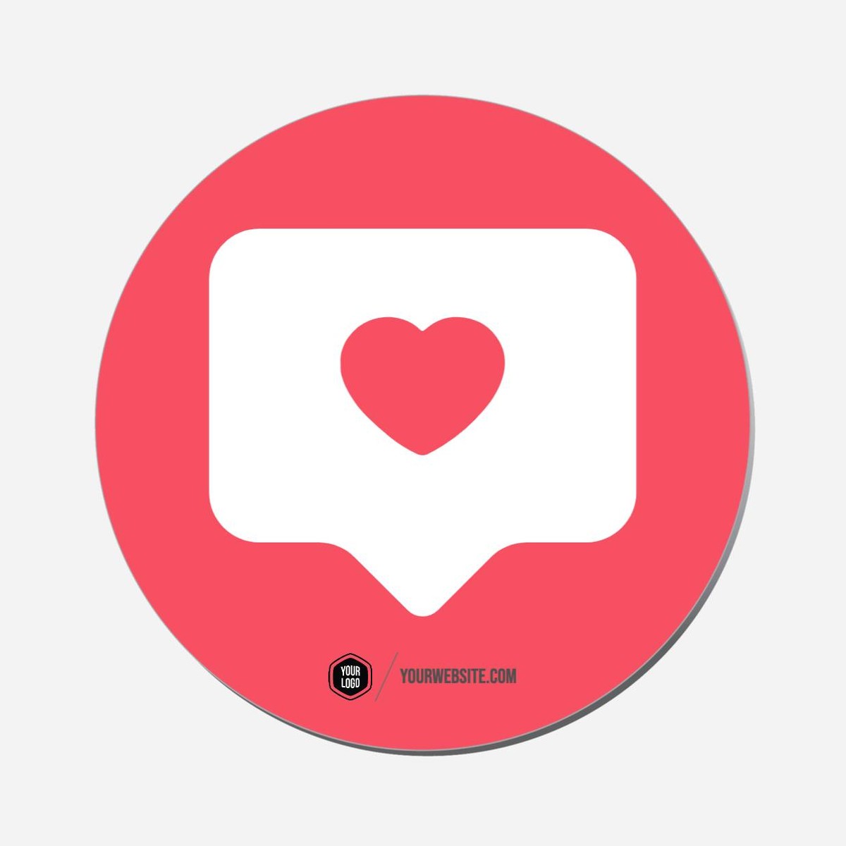 Heart Like Red Background - Circle Shape Preview