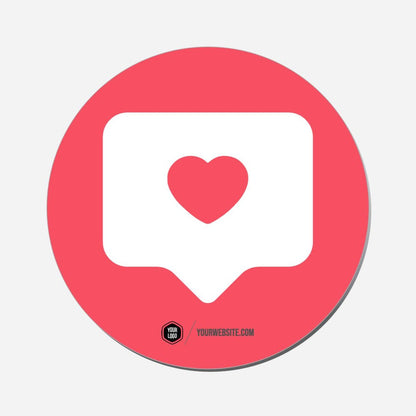 Heart Like Red Background - Circle Shape Preview