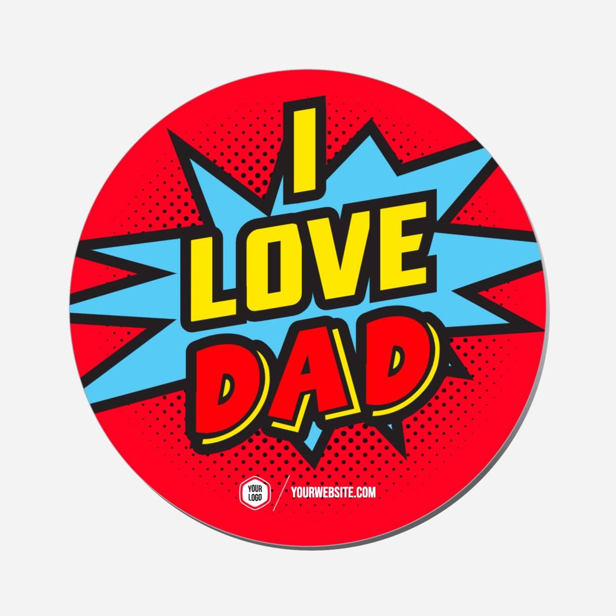 I Love Dad - Circle Shape Preview