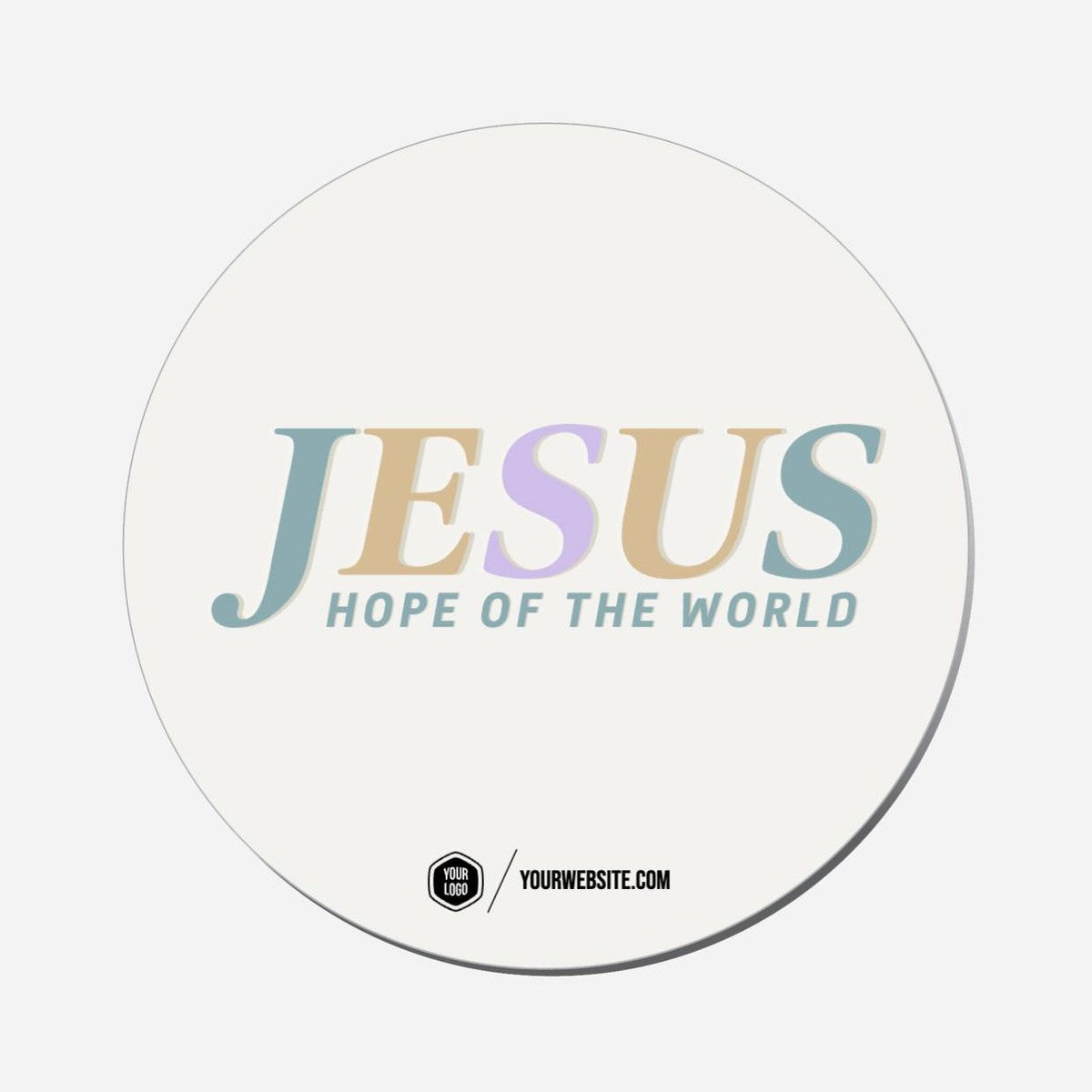 Jesus Hope Of The World - Circle Shape Preview