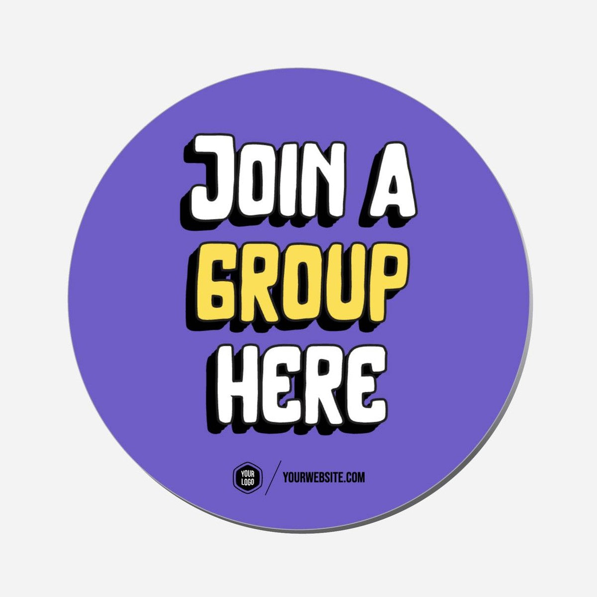 Join A Group Here - Circle Shape Preview