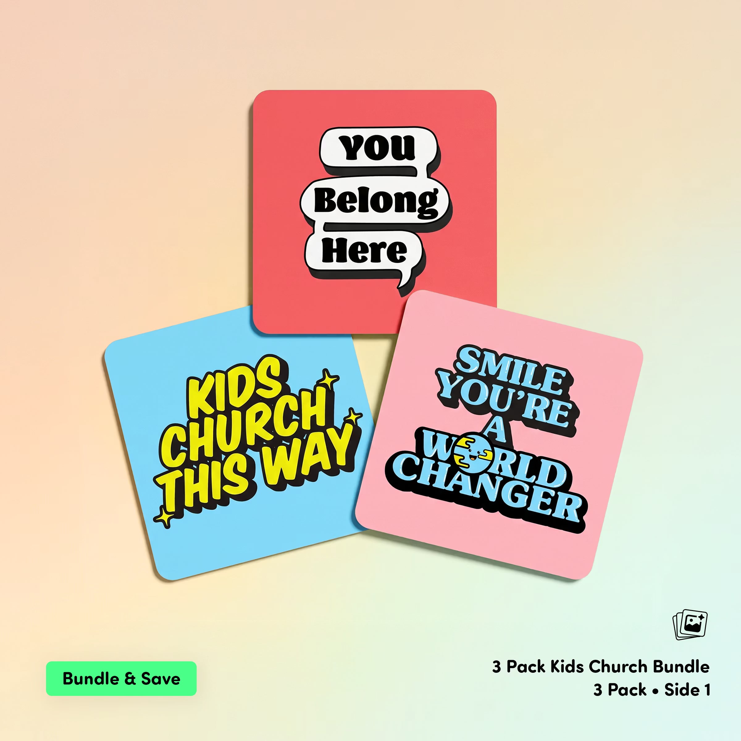 Kids Check-In Set — 3 Signs