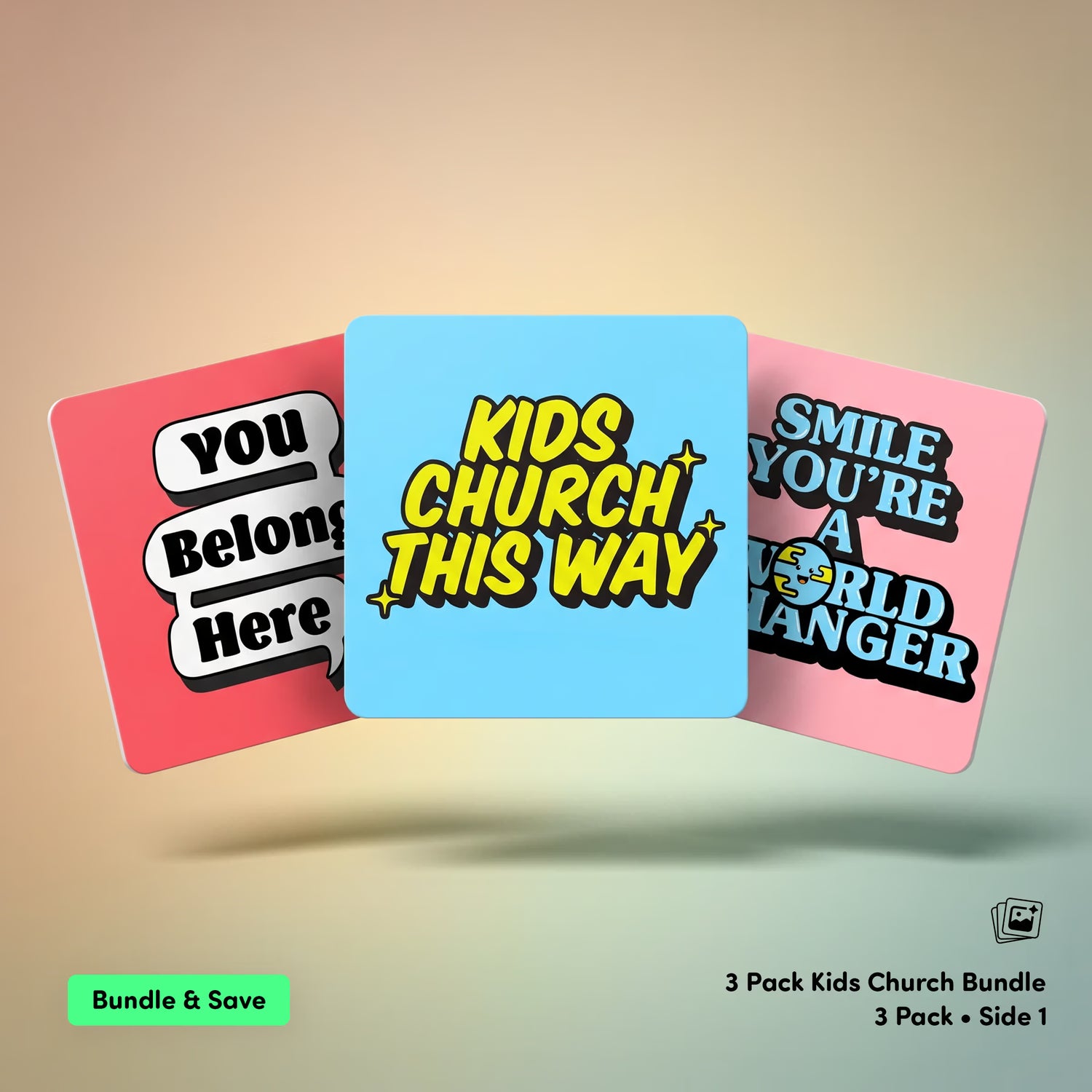 Kids Check-In Set — 3 Signs
