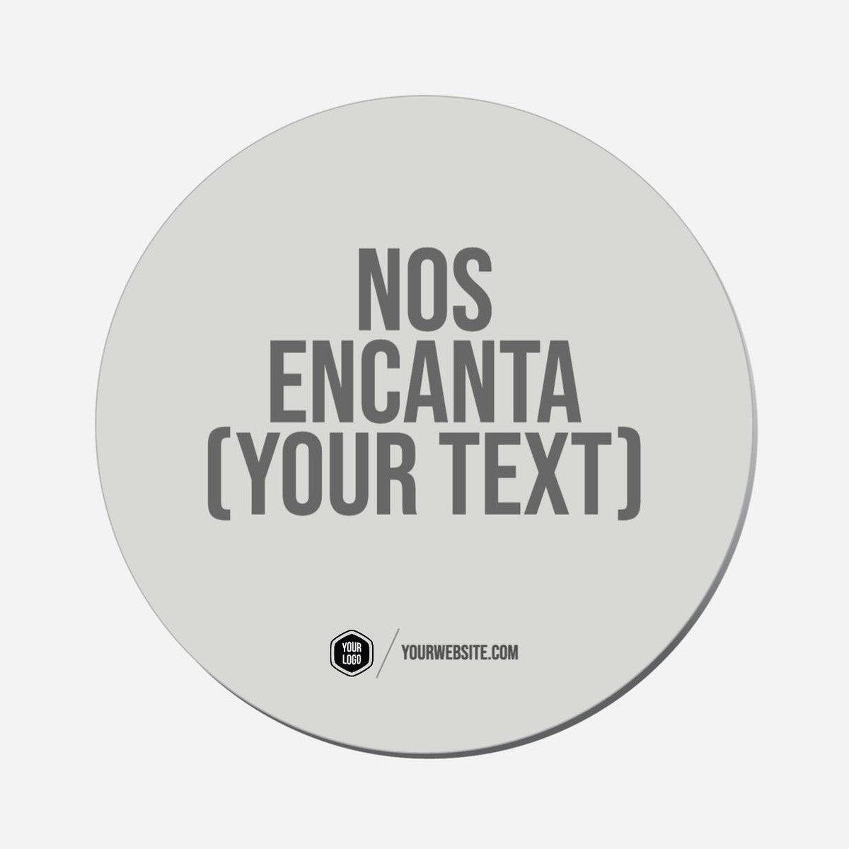 Nos Encanta (Your Text) - Circle Shape Preview
