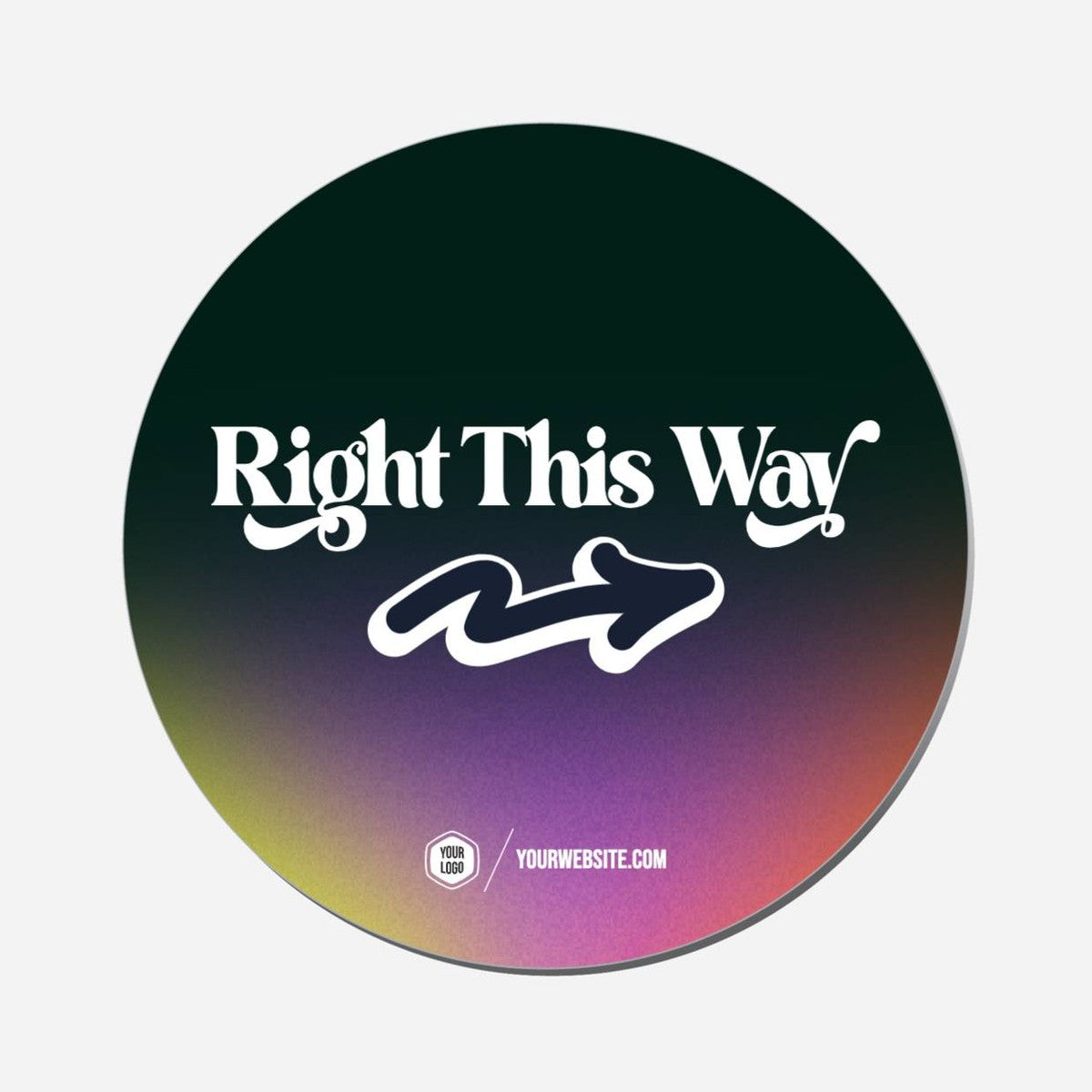 Right This Way (Left Arrow) - Circle Shape Preview
