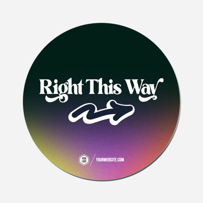 Right This Way (Left Arrow) - Circle Shape Preview