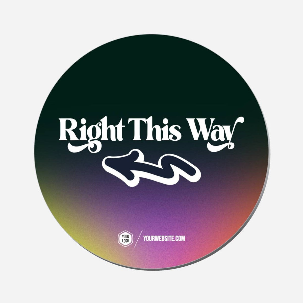 Right This Way (Right Arrow) - Circle Shape Preview