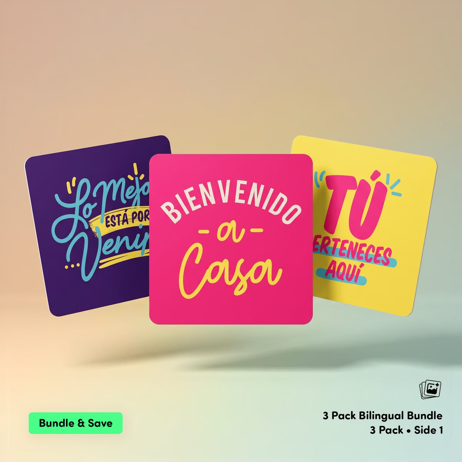 Bilingual Welcome Set — 3 Signs