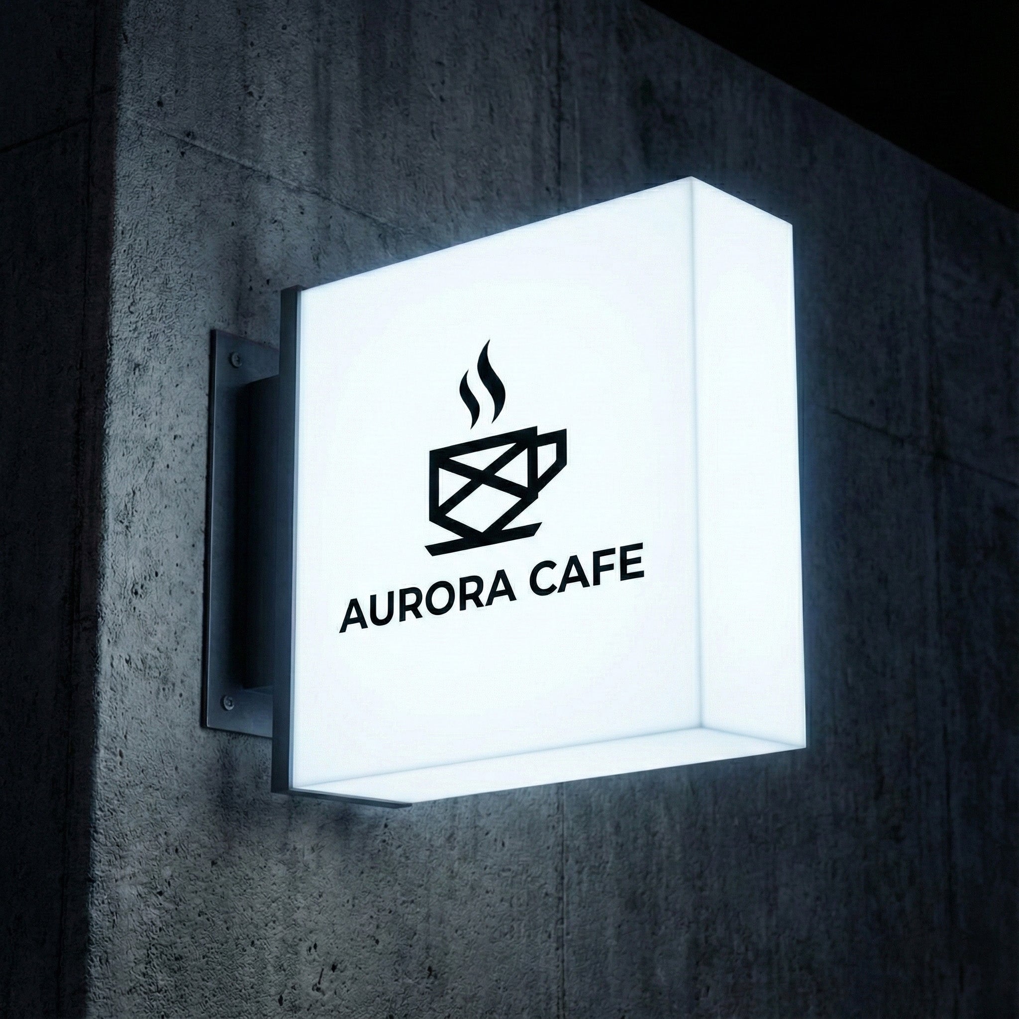Square Acrylic LED Light Box – Custom Business Sign Display – Popsigns ...