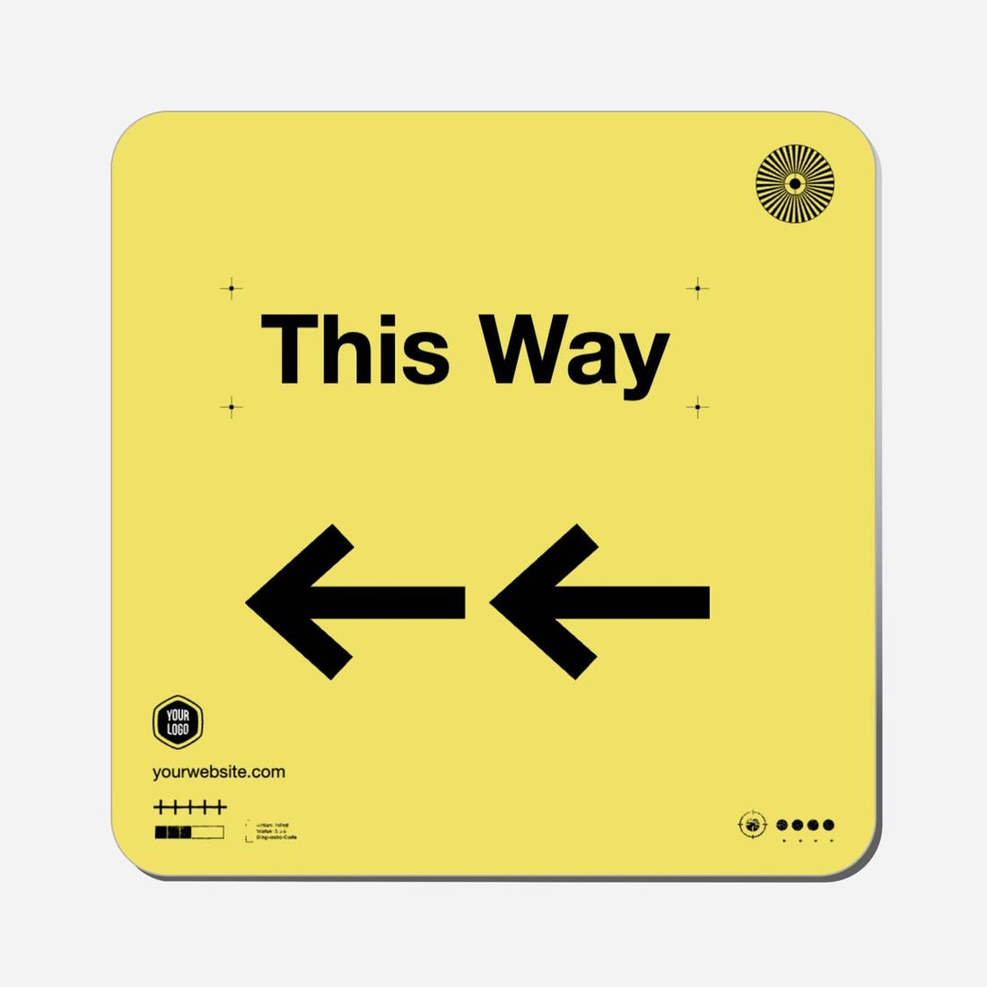 This Way (Left Arrows) - Classic Shape Preview