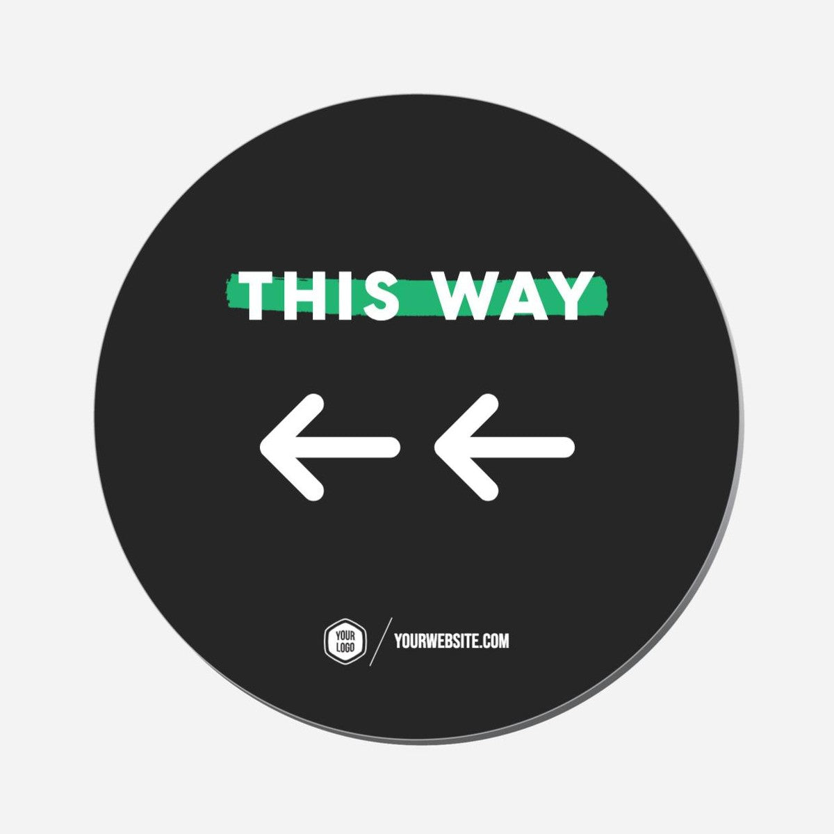 This Way (Left) - Circle Shape Preview