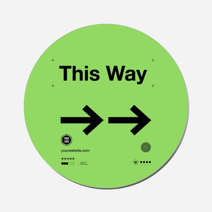 This Way (Right Arrows) - Circle Shape Preview