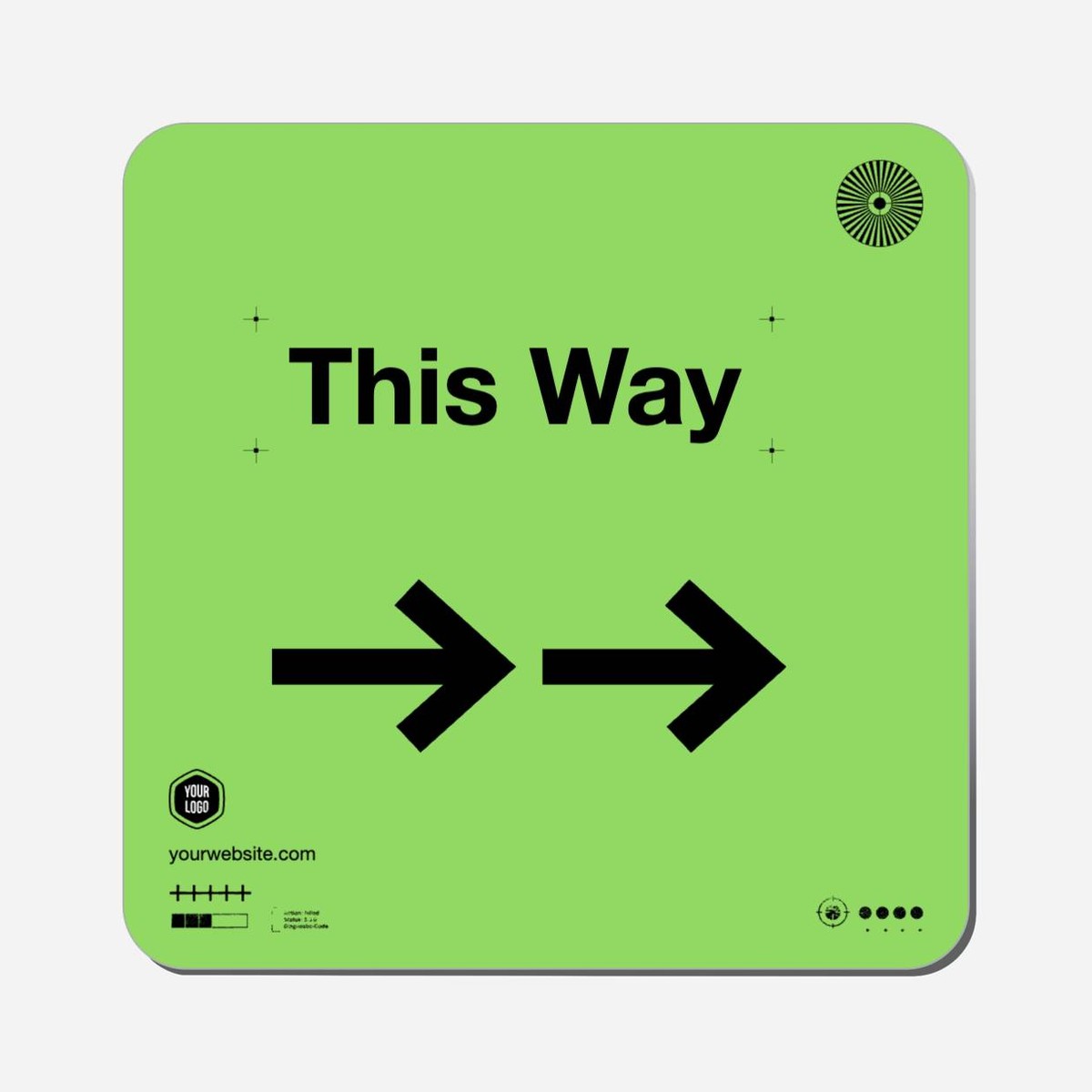 This Way (Right Arrows) - Classic Shape Preview