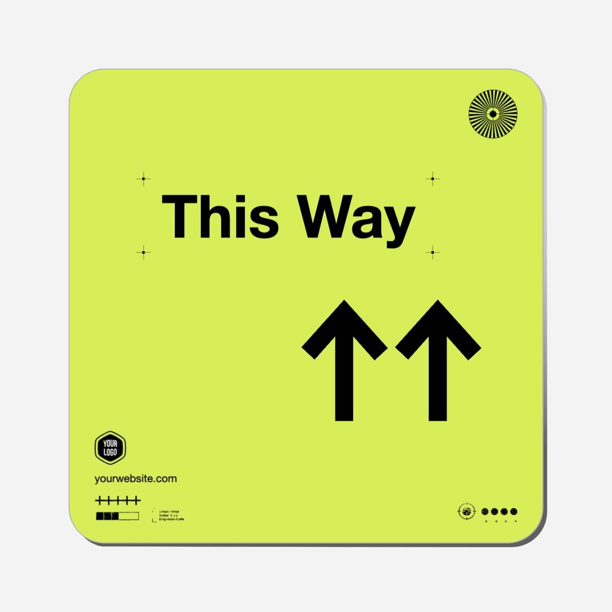 This Way (Up Arrows) - Classic Shape Preview