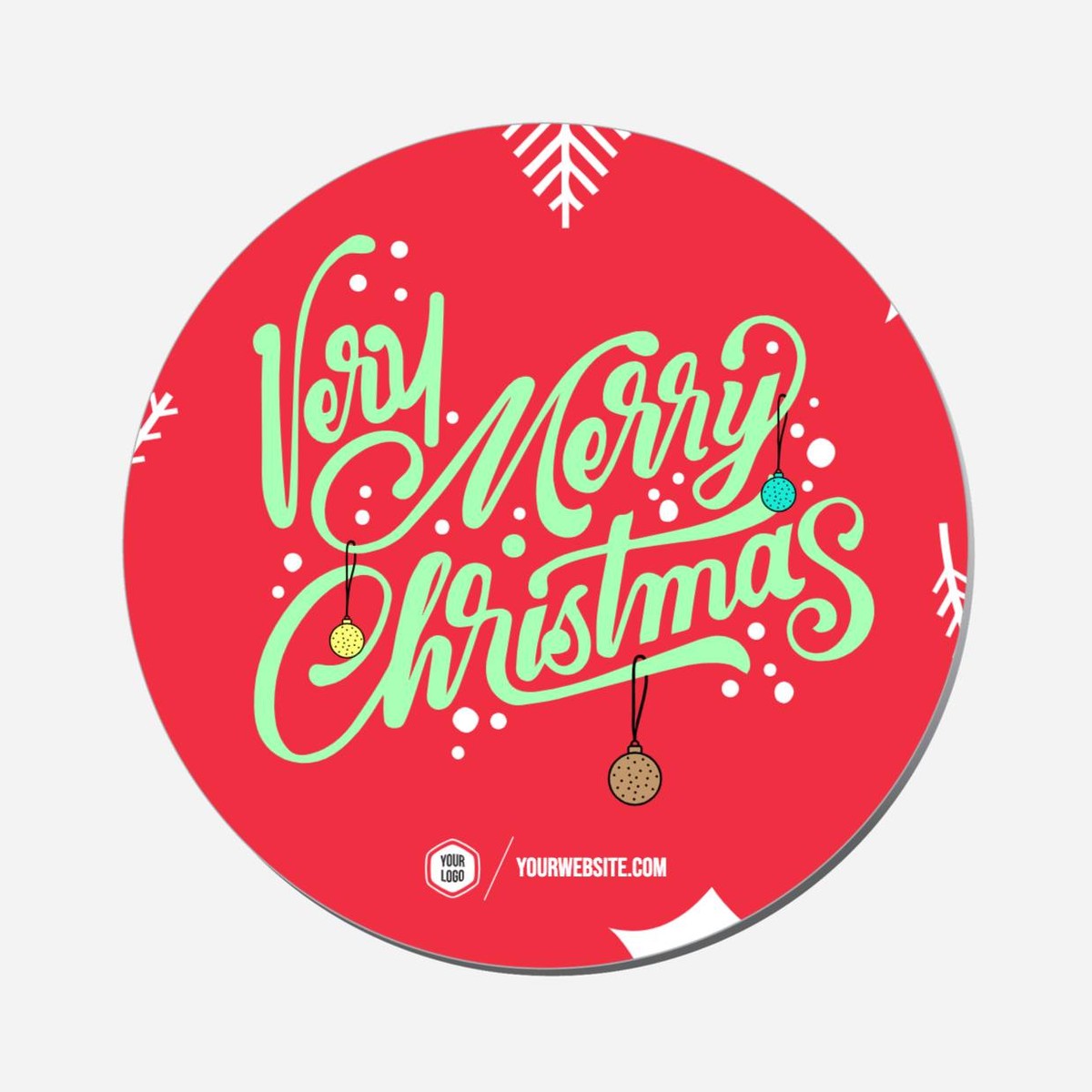 Very Merry Christmas - Circle Shape Preview