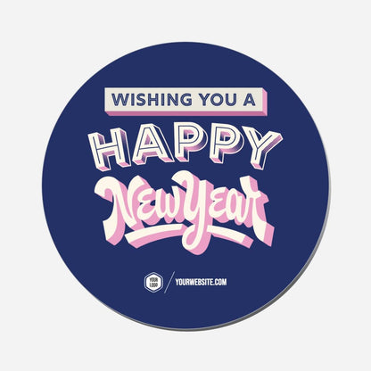 Wishing You A Happy New Year - Circle Shape Preview